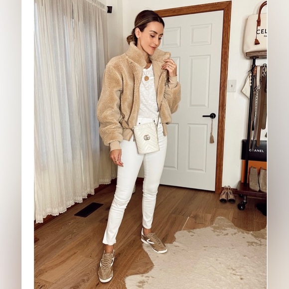 Nine West Zip Up Teddy Jacket size Large - Picture 5 of 6